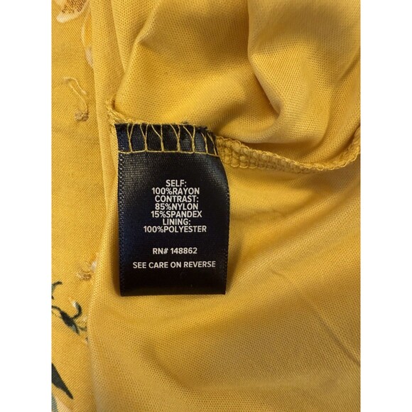 Torrid Yellow Plethora Floral Maxi Challis Button-Front Dress Size 1x (14-16) - Picture 5 of 7